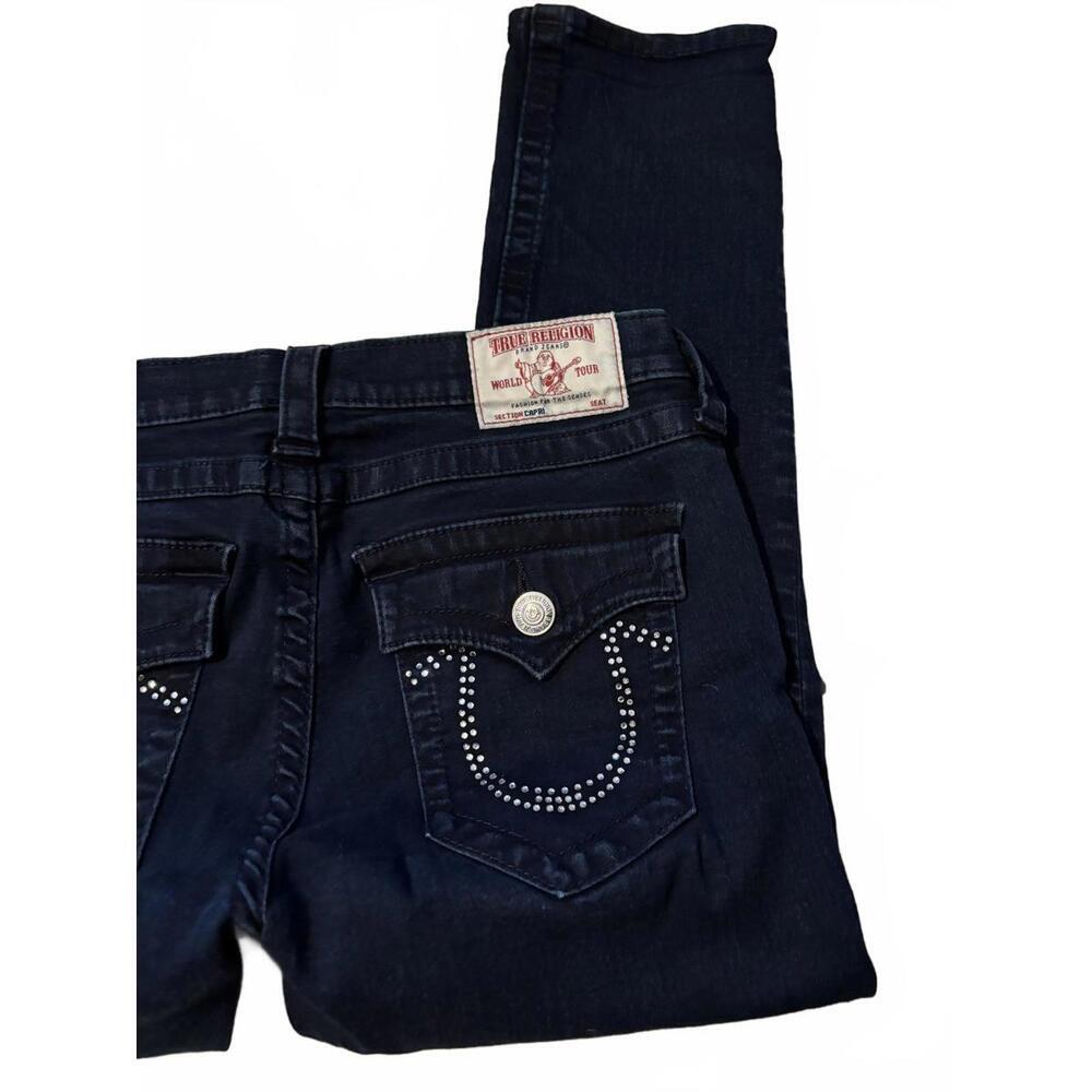 FLASH SALE! Vintage/Y2K True Religion Women's Jeans with Rhinestones - Picture 5 of 9